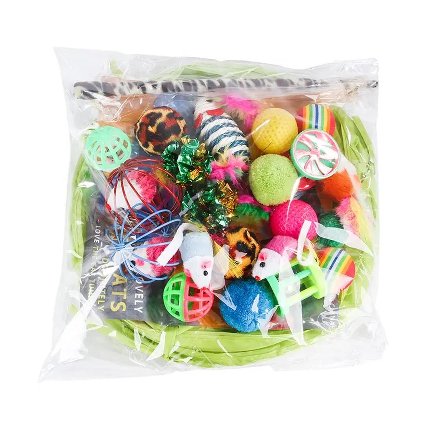 Set 21 Juguetes para Gatos – Túnel, Ratones y Pelotas