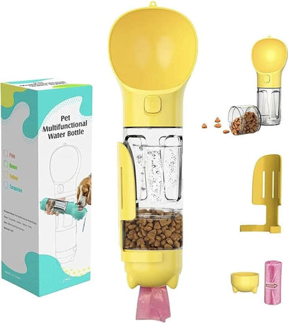 Botella para mascotas 4 en 1