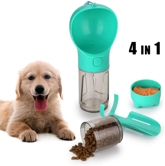 Botella para mascotas 4 en 1
